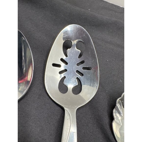 Cuisinart Riverside 5-Piece Stainless Steel Assorted Sugar Serving Teaspoon Tabl - Picture 4 of 12